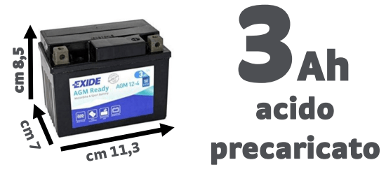 Bricocenter EXIDE AGM 12V/3AH YTX4L-BS BATTERY