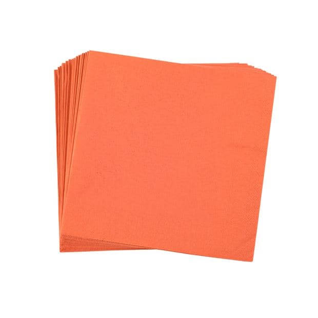 UNI Set of 20 orange napkins W 40 x L 40 cm - best price from Maltashopper.com CS604317