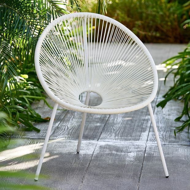 ACAPULCO White lounge chair H 82 x W 75 x D 69 cm - best price from Maltashopper.com CS539322