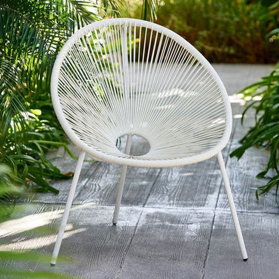 ACAPULCO White lounge chair H 82 x W 75 x D 69 cm - best price from Maltashopper.com CS539322