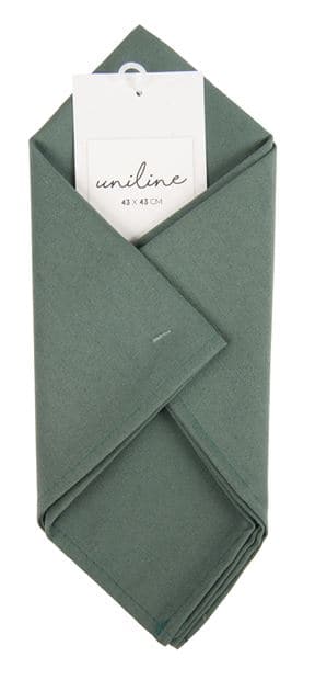 UNILINE Dark green napkin W 43 x L 43 cm - best price from Maltashopper.com CS615720