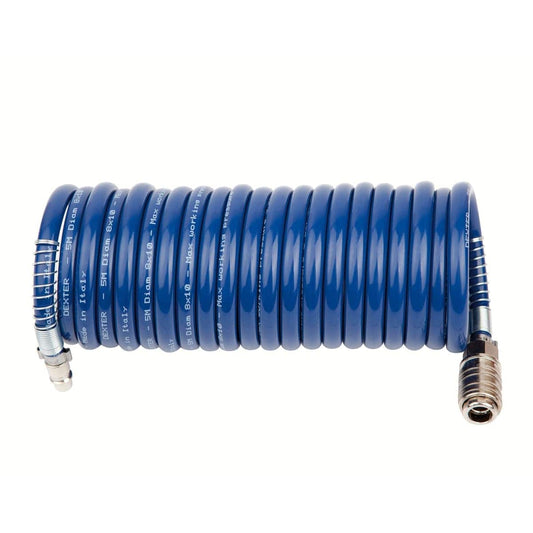 Bricocenter SPIRAL HOSE FOR DEXTER COMPRESSOR QUICK COUPLING, 5M, DIAM 10MM, POLYURETHANE