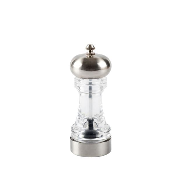 MOLINO Silver pepper / salt mill, transparent H 15 cm - Ø 5 cm - best price from Maltashopper.com CS549094