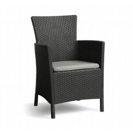 COFFEE SET IOWA KETER 2-SEATER WOVEN SYNTHETIC WICKER WITH CUSHIONS - best price from Maltashopper.com BR500011492