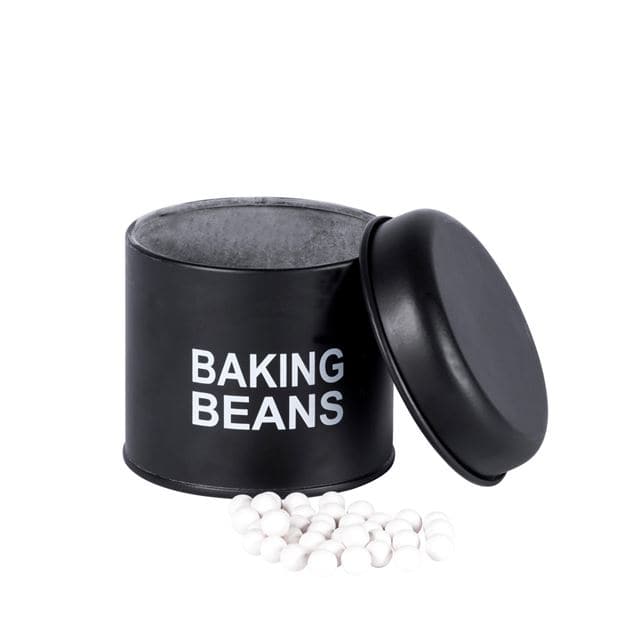 Casa BAKERY Black and white ceramic beans H 9 cm - Ø 9 cm