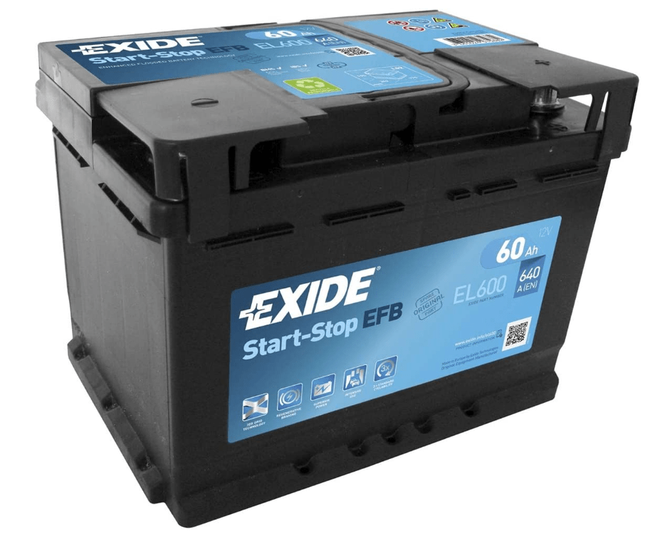 EXIDE EFB 60 AH START/STOP CAR BATTERY 640