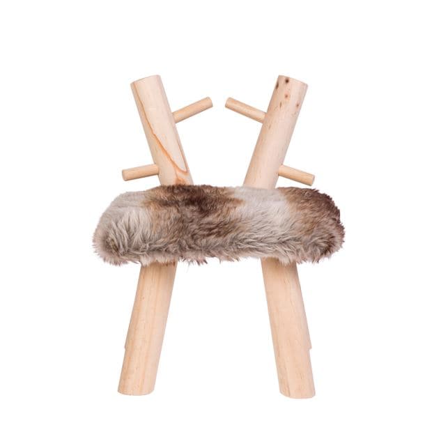 RUDOLF Natural stool H 41 x W 30 x D 30 cm - best price from Maltashopper.com CS611198