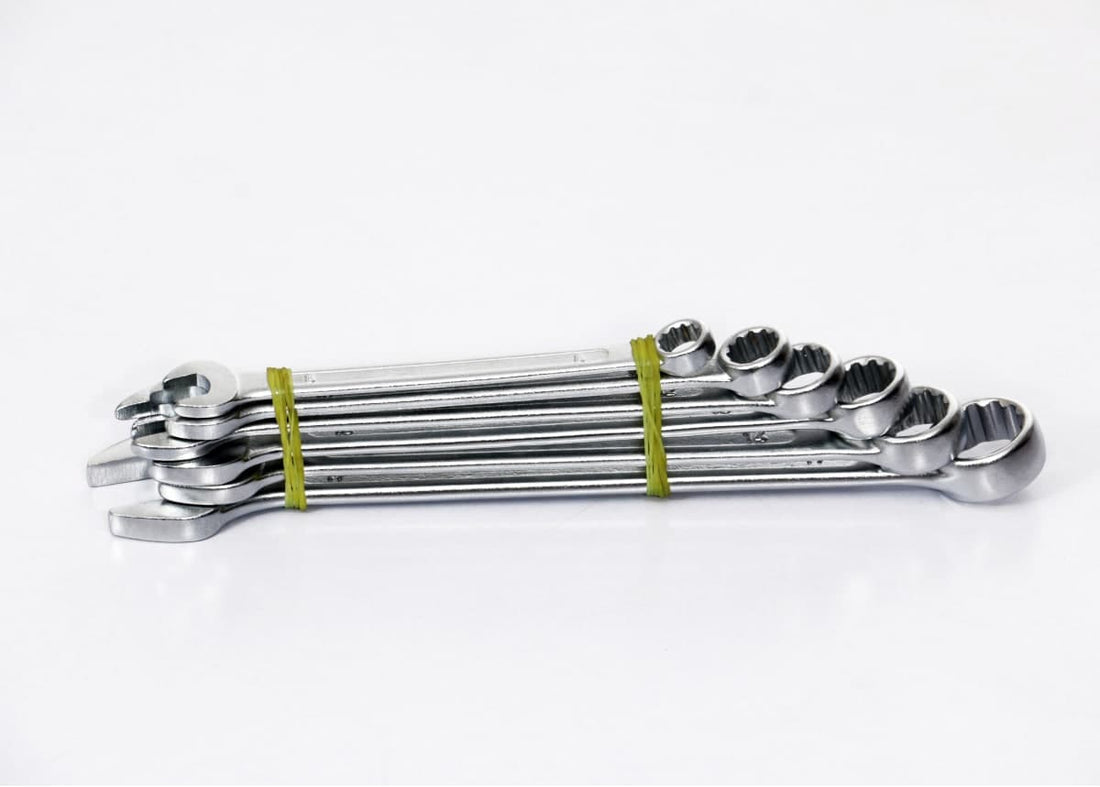 SET 6 COMBINATION SPANNERS ASSORTED SIZES, FORGED STEEL - best price from Maltashopper.com BR400240119