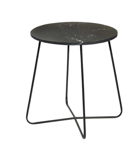 MARBO Marble print coffee table H 46 cm - Ø 42 cm - best price from Maltashopper.com CS656054