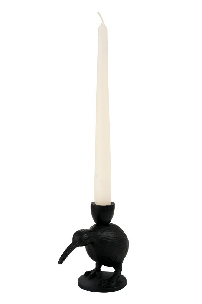 Casa KIWI Black candlestick H 10 x W 12 cm