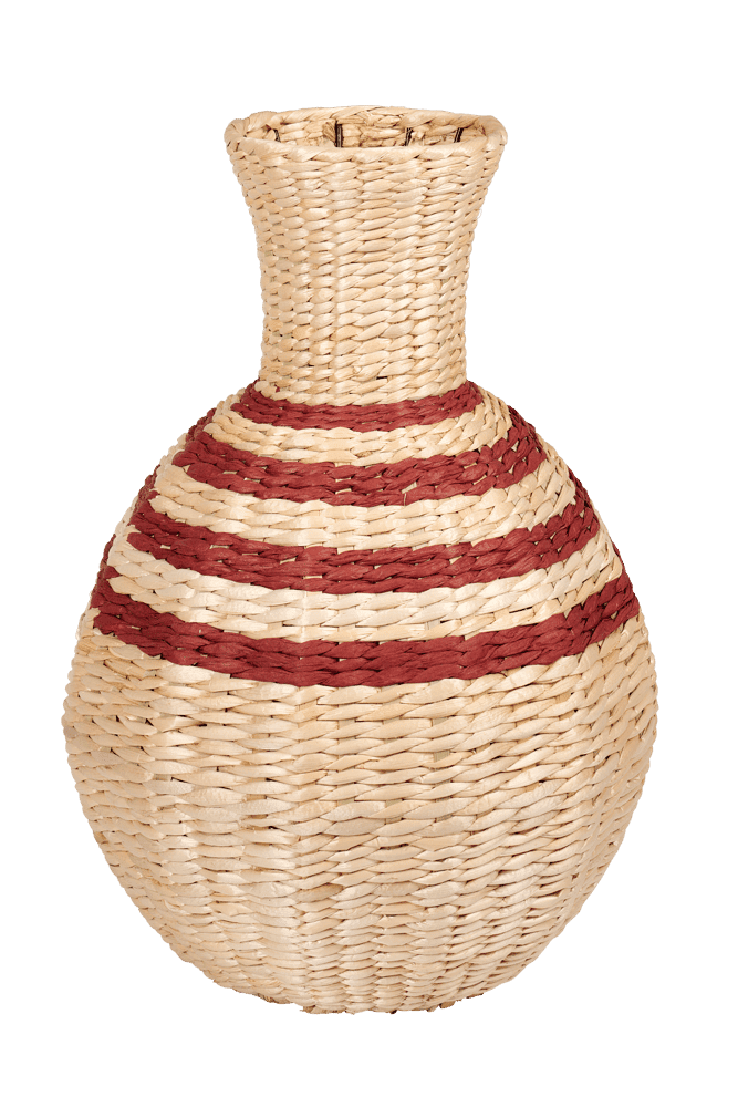 NEPAL Brown, natural, dark red vase H 51 cm - Ø 37 cm - best price from Maltashopper.com CS674198