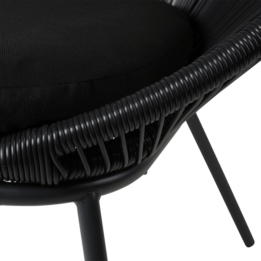 Casa PAPAYO LOUNGE CHAIR BLACK