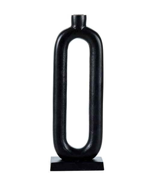 Casa NOVA Black candlestick H 29 x W 10 x D 5.5 cm - Ø 2.1 cm