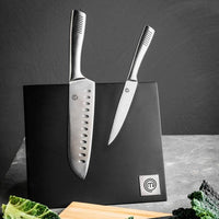MASTERCHEF Black magnetic knife block H 21 x W 24 cm - best price from Maltashopper.com CS670831