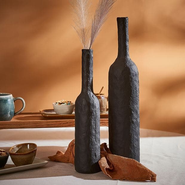 ALU Black vase H 35 cm - Ø 7 cm - best price from Maltashopper.com CS665623