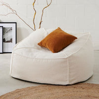 JACKI White bean bag H 58 x W 100 x D 90 cm - best price from Maltashopper.com CS670110