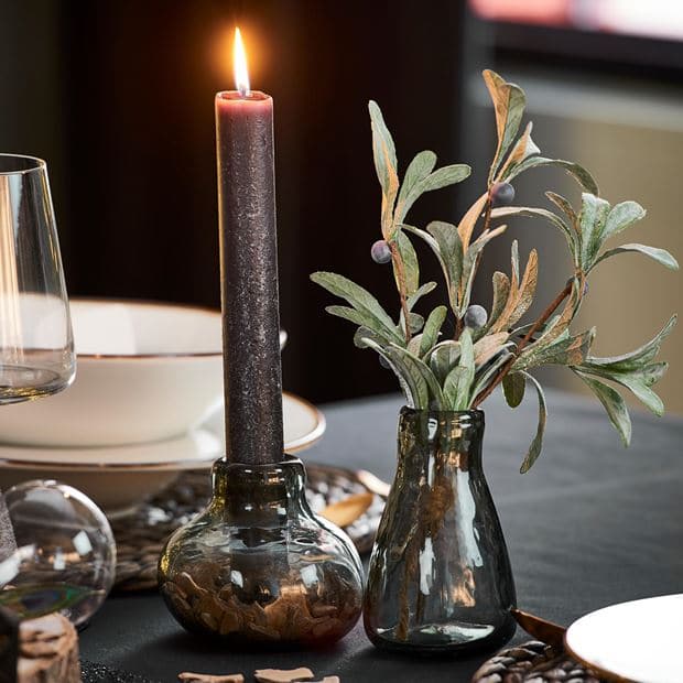 Casa RUSTIC Black candle H 25 cm - Ø 3 cm