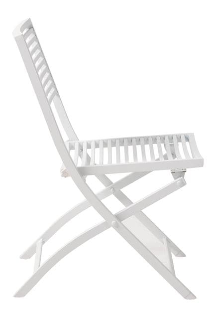 JESSE Folding chair white, beige H 84 x W 45 x D 61 cm - best price from Maltashopper.com CS667331