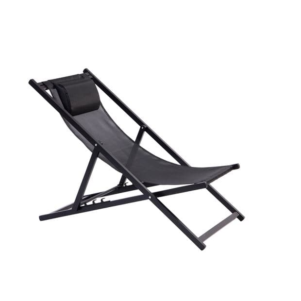 MONTEREY Black folding chair H 96 x W 58.5 x D 95 cm - best price from Maltashopper.com CS630028