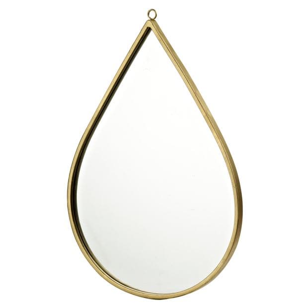 DROP Golden mirror H 39.3 x W 28.5 cm - best price from Maltashopper.com CS621978