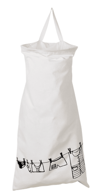LAUNDRY Linen bag 2 designs white - best price from Maltashopper.com CS686623-WHITE