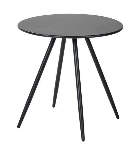 Casa IVY Black lounge table, H 45 cm - Ø 45 cm