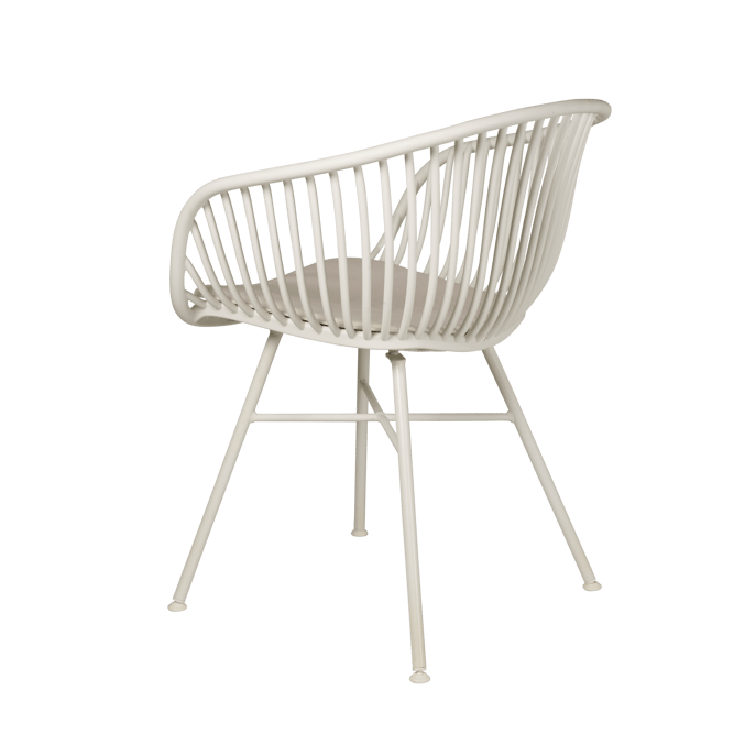 Casa LOIC White chair, H 79 x W 59,5 x D 56 cm