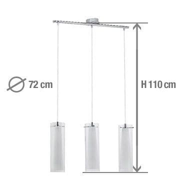 PINTO CRYSTAL CHANDELIER TRANSPARENT72 3XE27=60W - best price from Maltashopper.com BR420930524
