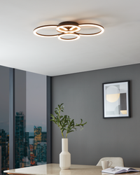 PARRAPOS METAL CEILING LAMP BLACK 61,4X45 LED41W CCT SMART