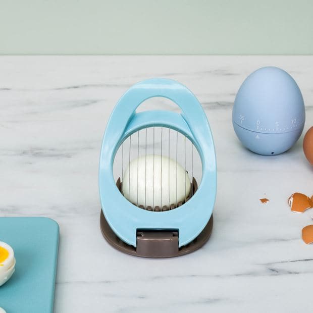 CASA KITCHEN Egg cutter gray, blue H 3.5 x W 8.5 x L 12 cm - best price from Maltashopper.com CS602343