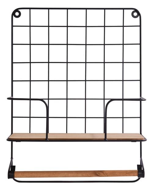 Casa OSLO Black kitchen shelf H 40 x W 30 x D 13 cm