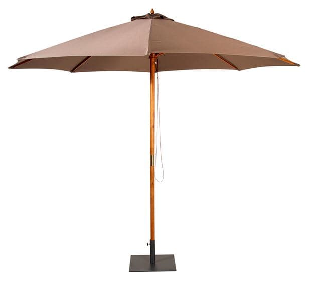 WOOD Umbrella without base taupe H 260 cm - Ø 300 cm