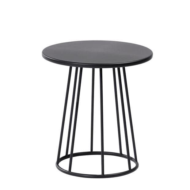 MILLER Black coffee table H 45 cm - Ø 42 cm - best price from Maltashopper.com CS643321
