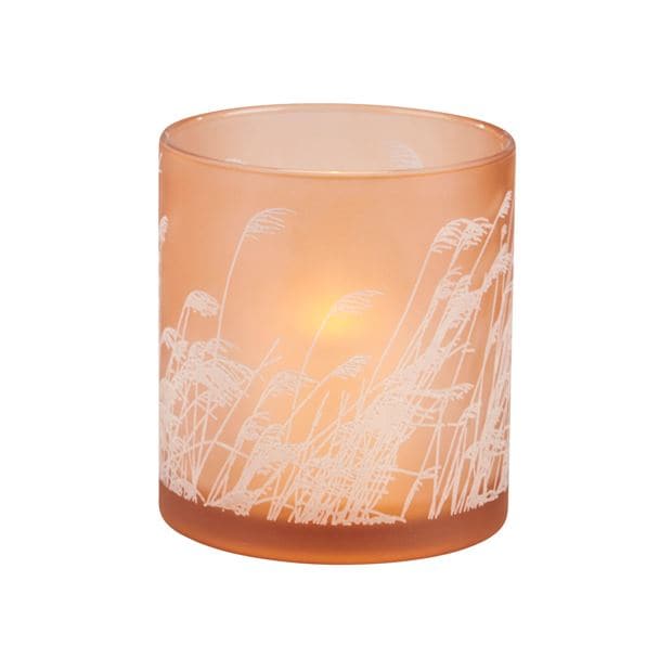 PAMPAS Orange candle holder H 15 cm - Ø 15 cm