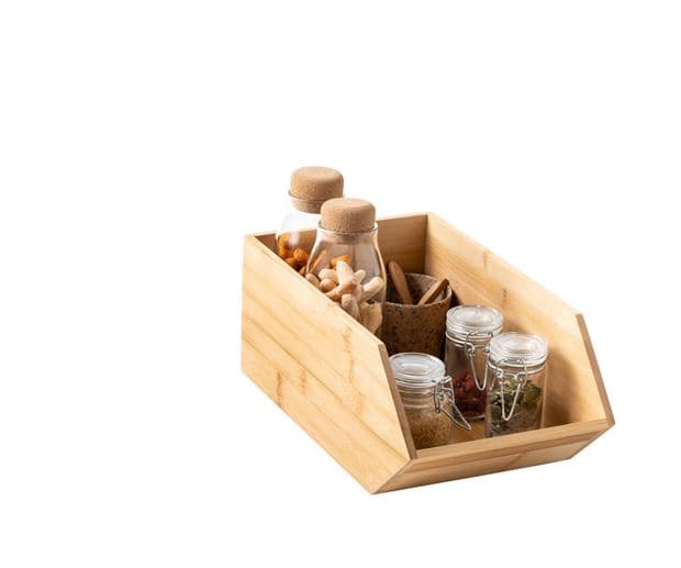 BAMBOO Natural stackable organizer H 13 x W 17 x D 31 cm - best price from Maltashopper.com CS647010