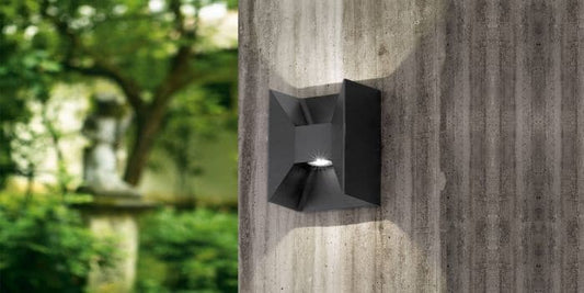 Bricocenter MORINO ALUMINIUM ANTHRACITE WALL LIGHT 14X10.5X18CM LED 2.5W NATURAL LIGHT IP44