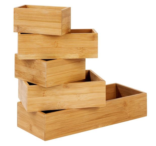 BAMBOO Organizer for natural drawer H 7 x W 38 x D 15 cm - best price from Maltashopper.com CS600796