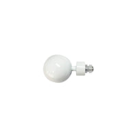 GLOSSY WHITE METAL BALL FINIALS D20 - best price from Maltashopper.com BR480009345