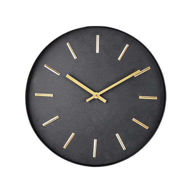 BLACK Black wall clock D 3,6 cm - Ø 30 cm - best price from Maltashopper.com CS634417