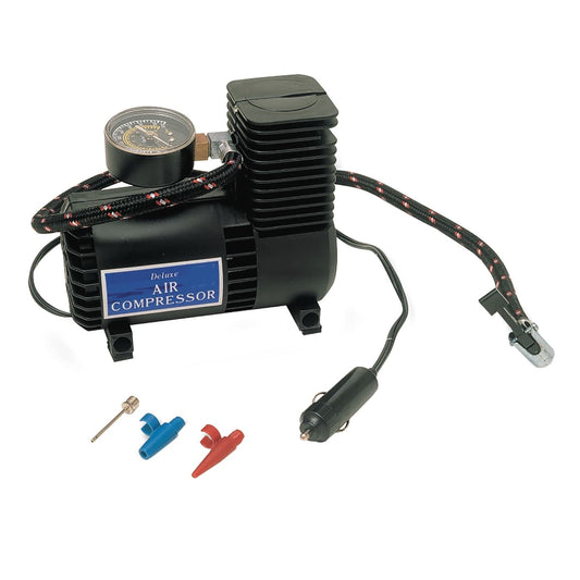 MINI COMPRESSOR 12 V - 300 PSI 18 BAR PRESSURE GAUGE 3 NOZZLES FOR INFLATING - best price from Maltashopper.com BR400002741