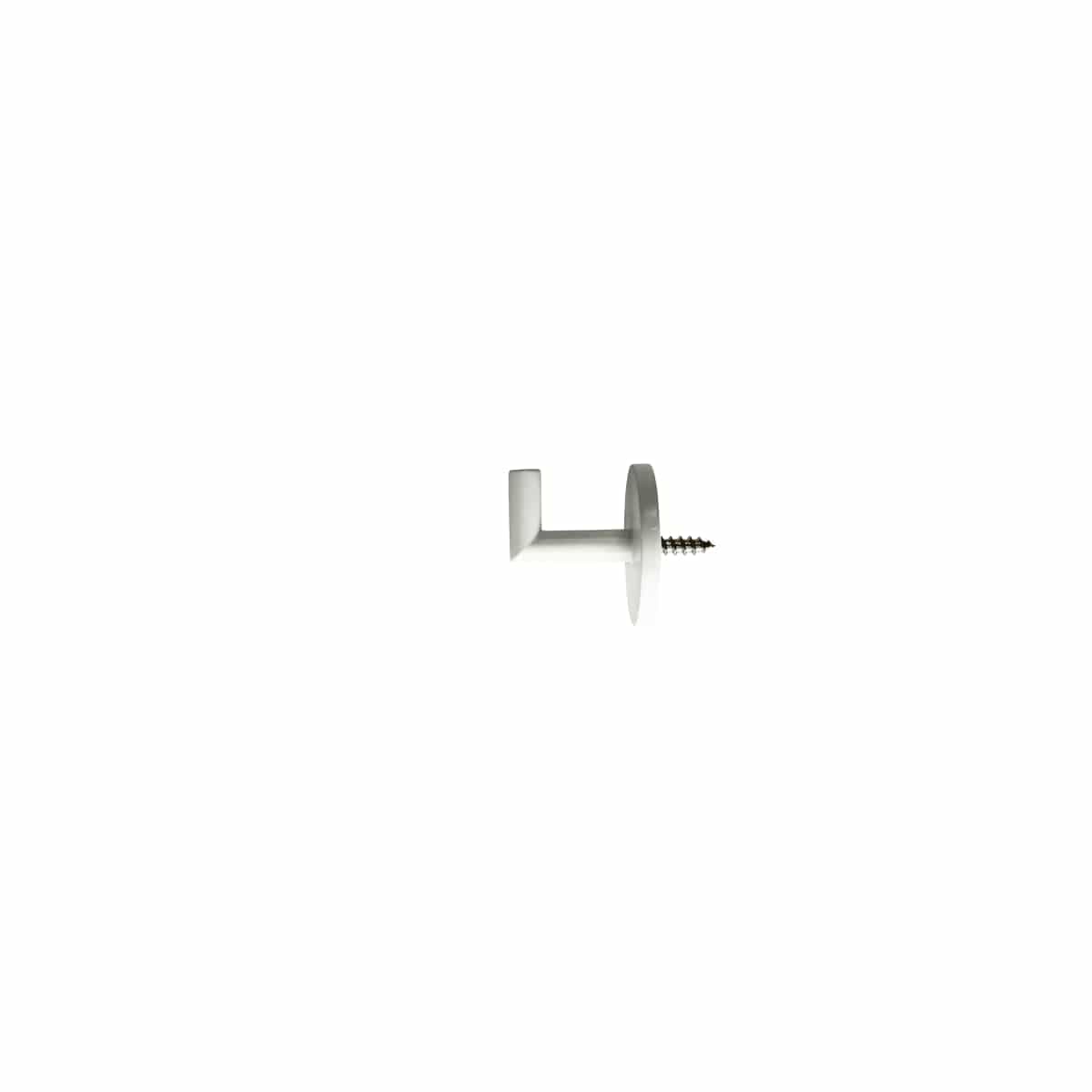 Bricocenter 2 ORGANIC METAL MATT WHITE CURTAIN HOOKS D20