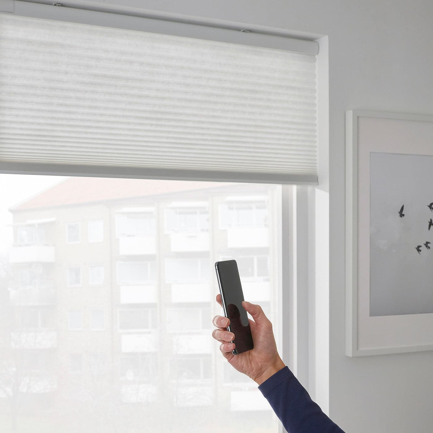 PRAKTLYSING Cellular blind wireless/batteryoperated white 120x195 cm , - best price from Maltashopper.com 00514226