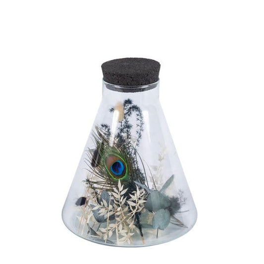 PEACOCK Transparent bell H 27 cm - Ø 22 cm - best price from Maltashopper.com CS660394