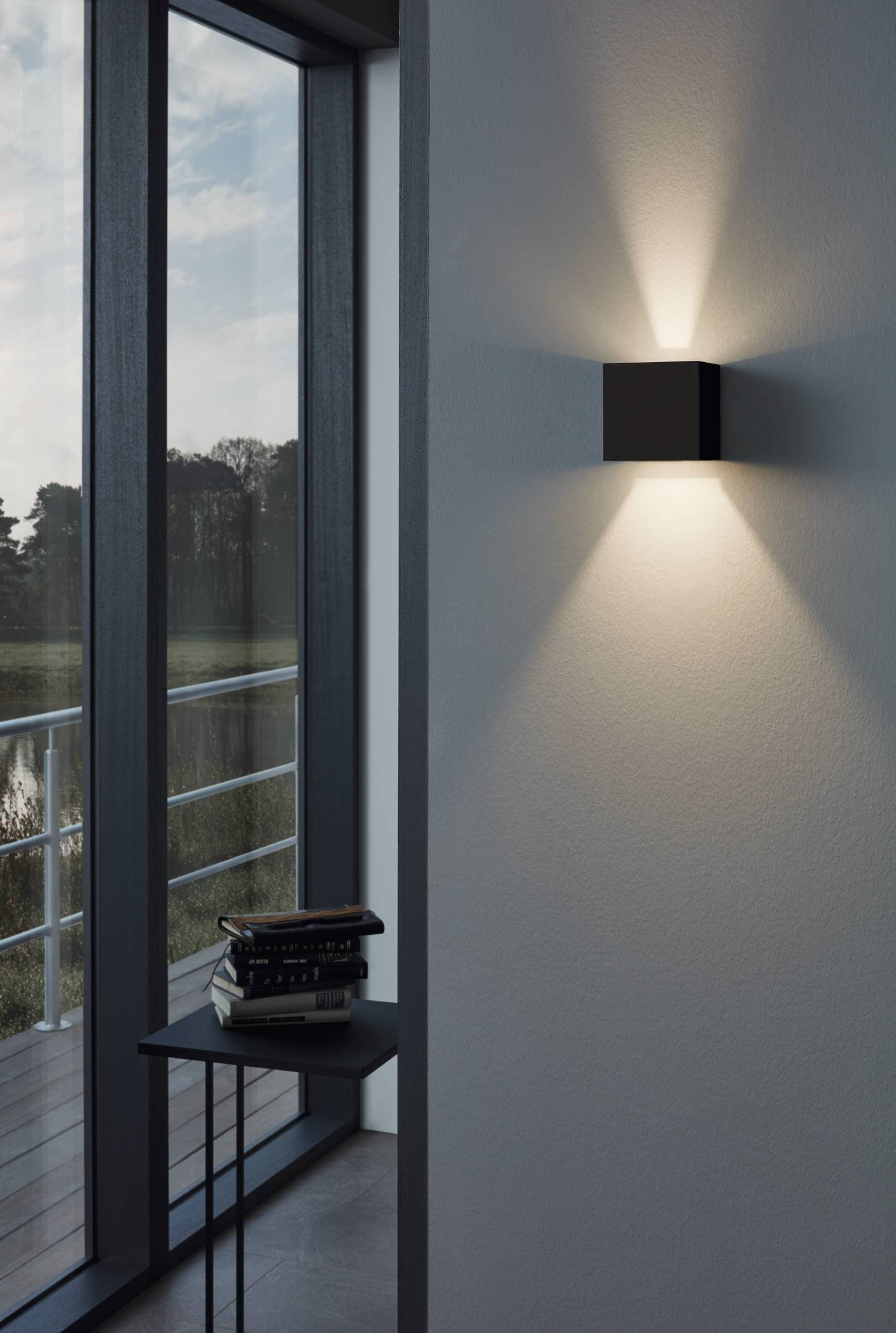 Bricocenter CALPINO ALUMINIUM WALL LIGHT BLACK 10.5X10.5X11 CM LED WARM LIGHT IP54