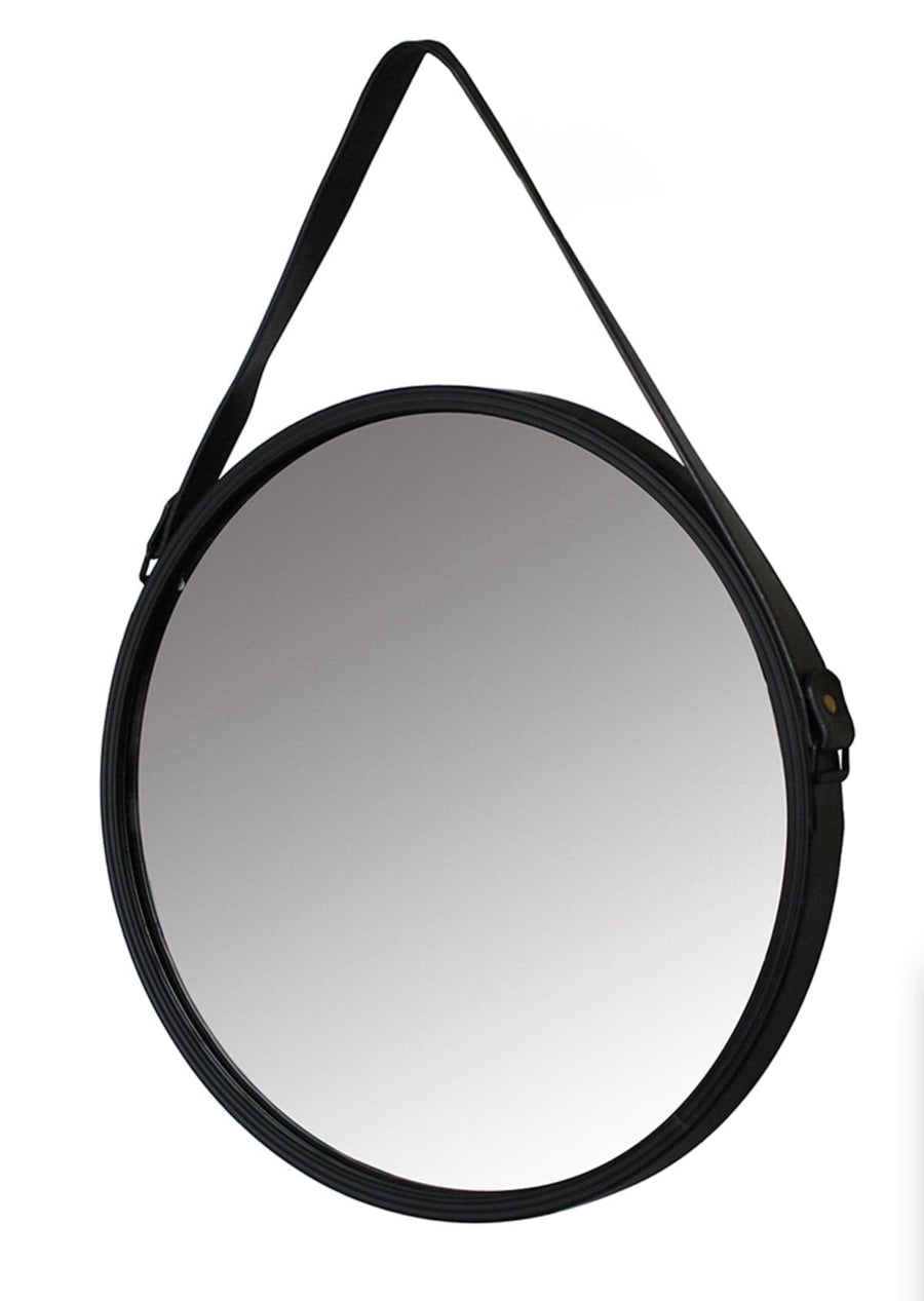 Bricocenter BLACK METAL BARBIER MIRROR 41CM