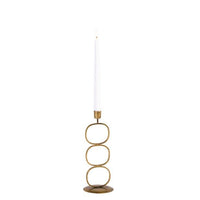 OVAL Golden candle holder H 25.5 cm - Ø 9.8 cm - best price from Maltashopper.com CS634214