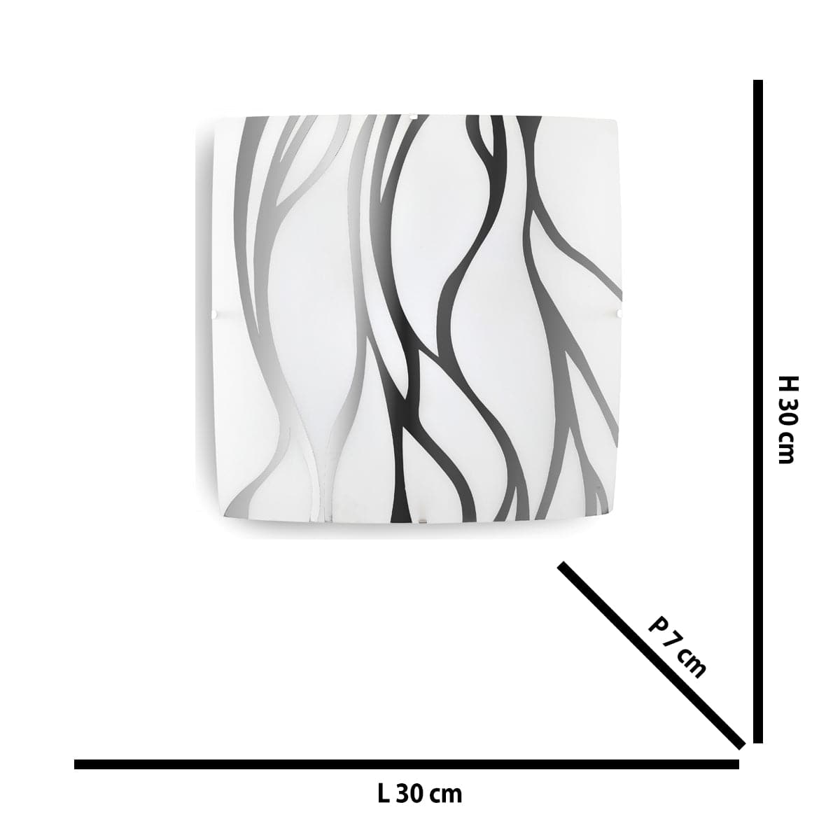 Bricocenter CEILING LIGHT SONNY WHITE AND CHROME 30X30 CM 2XE27=42W