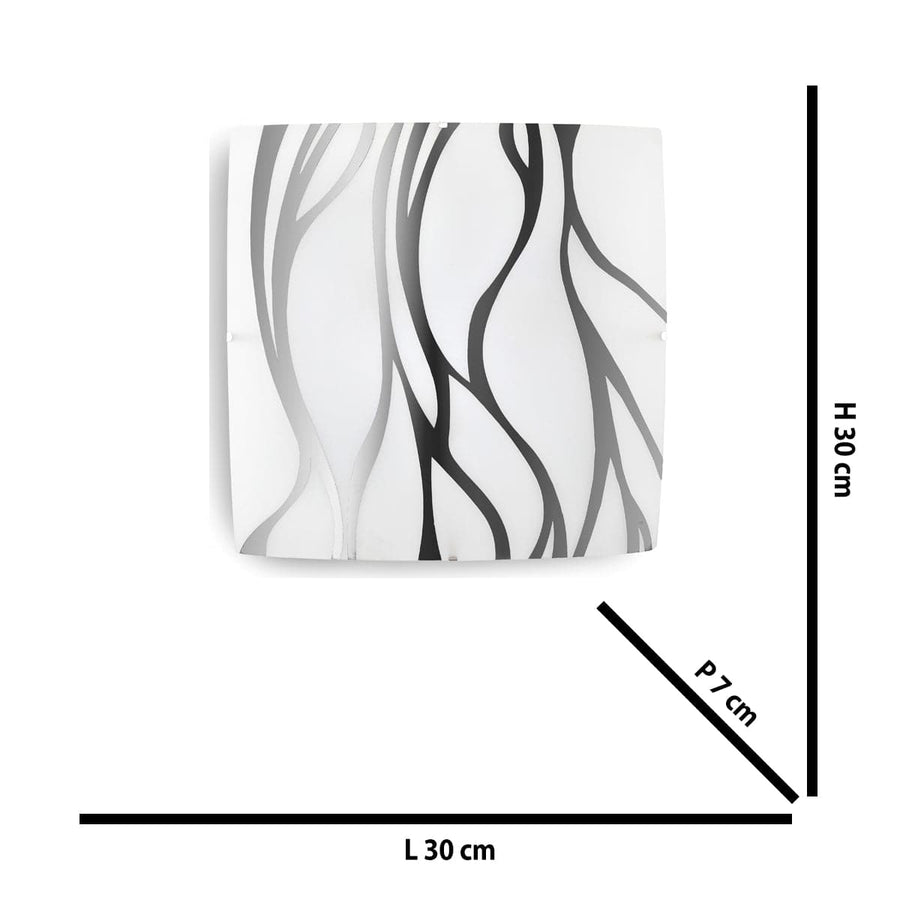 Bricocenter CEILING LIGHT SONNY WHITE AND CHROME 30X30 CM 2XE27=42W