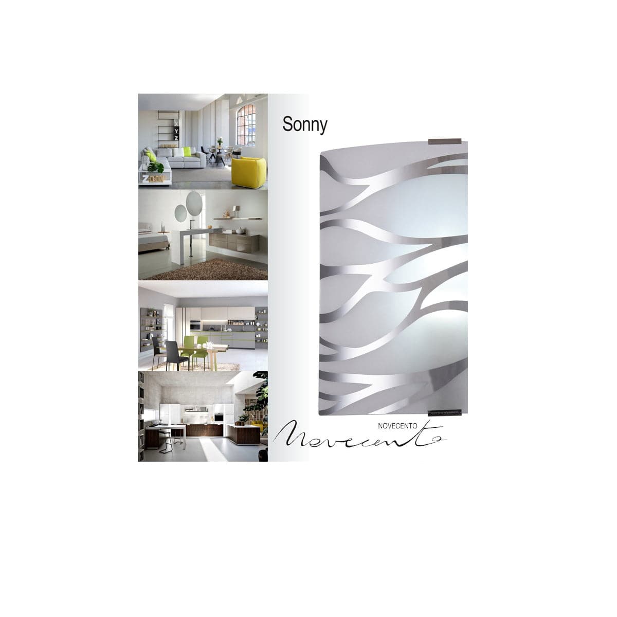 SONNY WALL LIGHT WHITE GLASS AND CHROME 32X7X23CM E27=42W