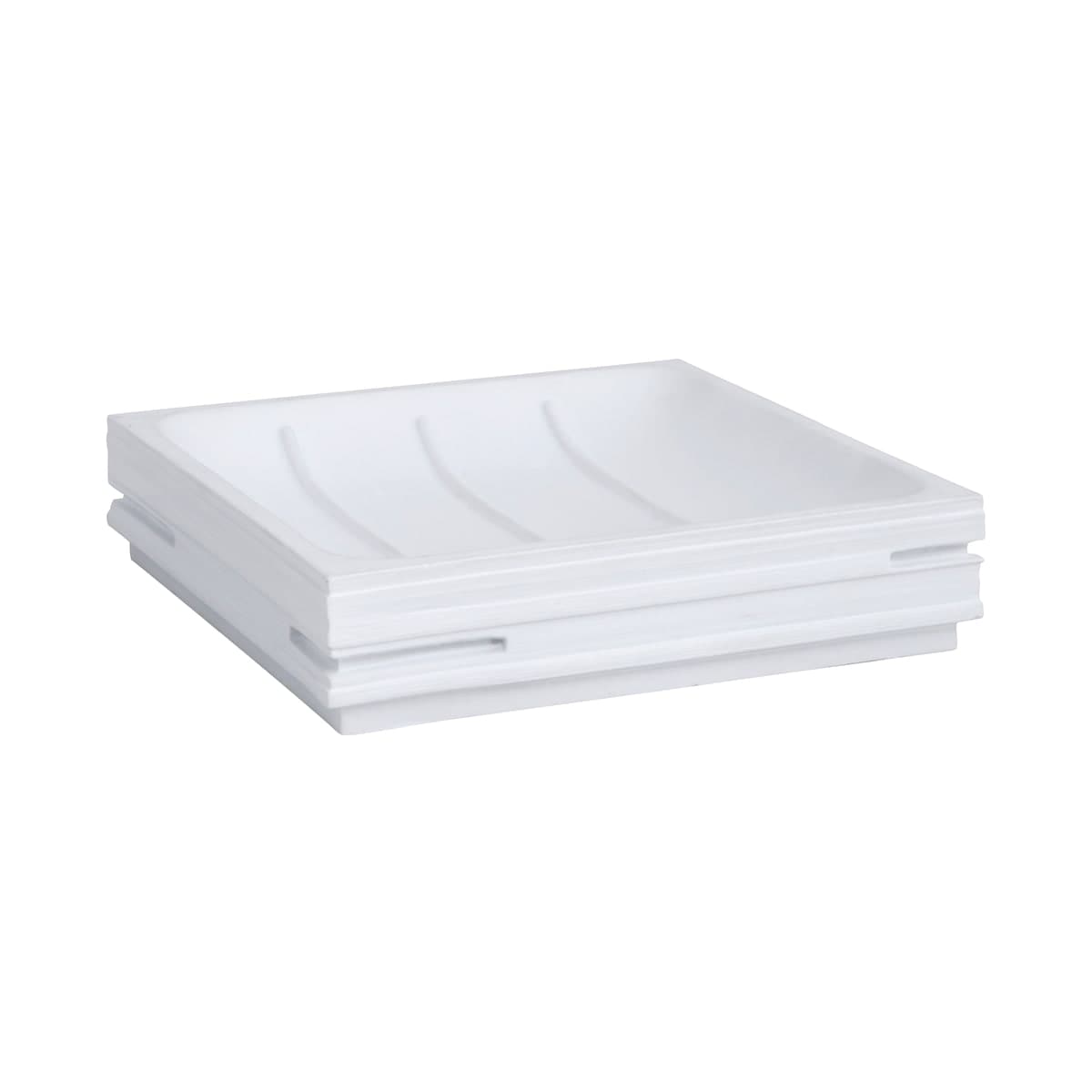 COUNTERTOP SOAP DISH QUADROTTO WHITE RESIN - best price from Maltashopper.com BR430470754